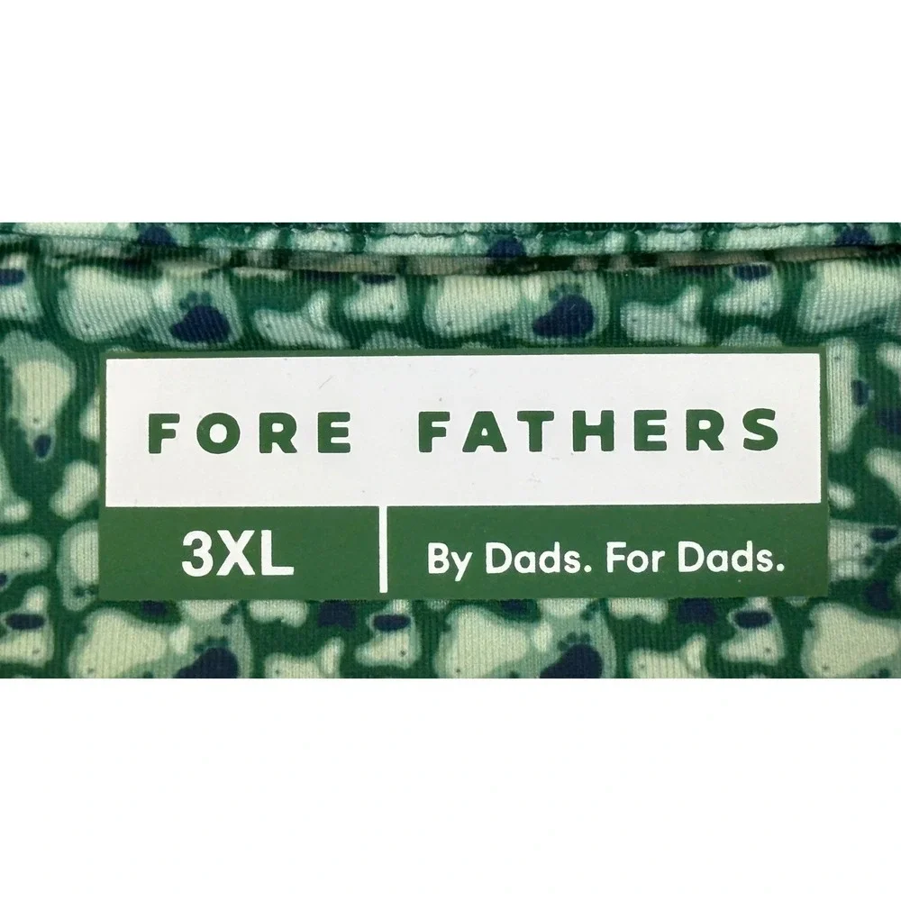 Fore Fathers Green All-Over-Print Golfing Dad Polo Stretch Performance Sz 3XL - Picture 8 of 11